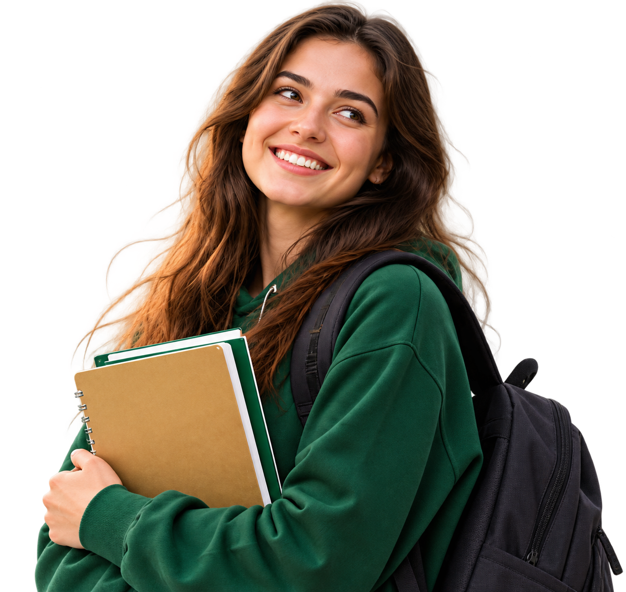 Happy student learning Czech